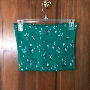 Green/floral tube top from Hollister